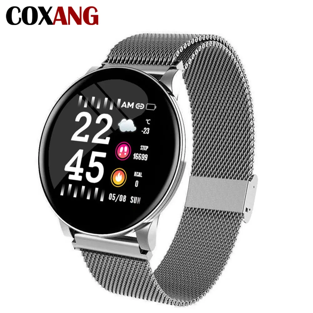COXANG Wearfit Смарт-часы W8 для мужчин кровяное давление фитнес-трекер для измерения сердечного ритма шагомер мужские спортивные Смарт-часы для Android IOS