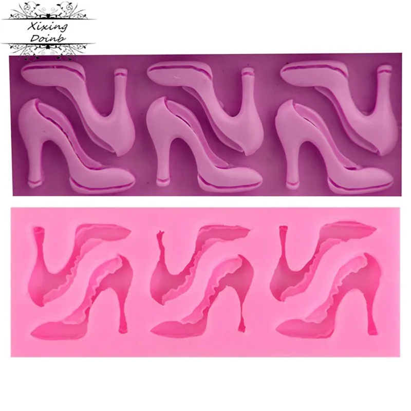 DIY высокий каблук Силиконовые мягкие конфеты плесень праздничное украшение