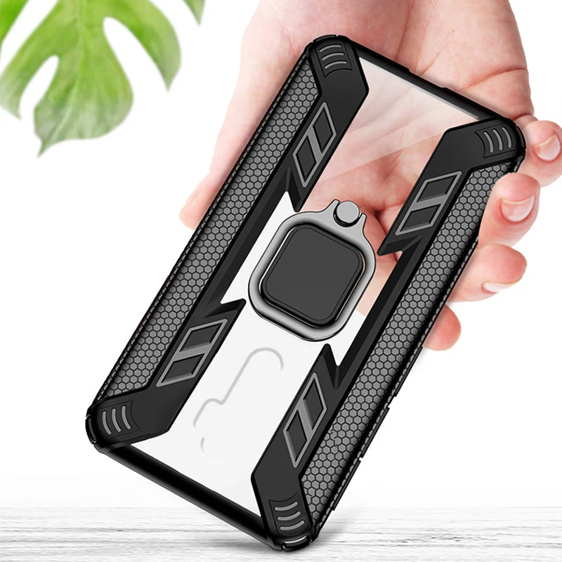 KEYSION Shockproof Armor Case for OPPO A9 2020 A5 Stand Magnetic Holder Ring Back Cover | Мобильные телефоны и аксессуары