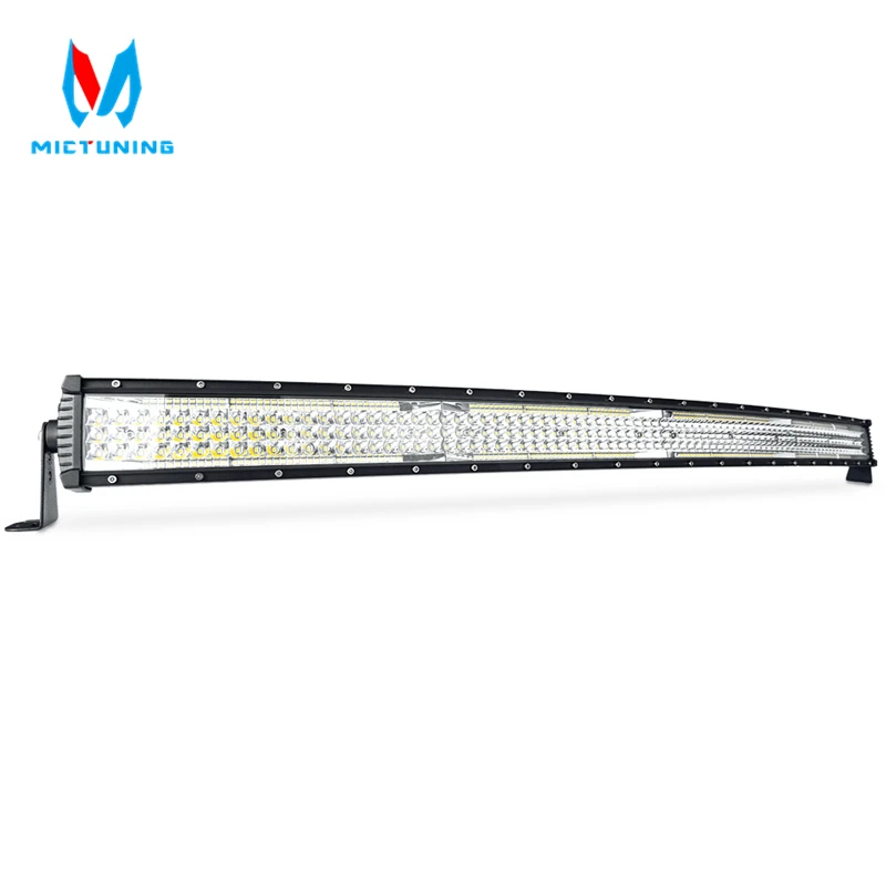 42inch LED Light Bar MICTUNING GlowStar 4" 5-ти рядный изогнутый СВЕТОДИОДНЫЙ светильник бар комбинированный прожектор внедорожный противотуманный автомобильный светильник для 4X4 Jeep Грузовик Лодка светодиодный светильник - Цвет: 42inch LED Light Bar