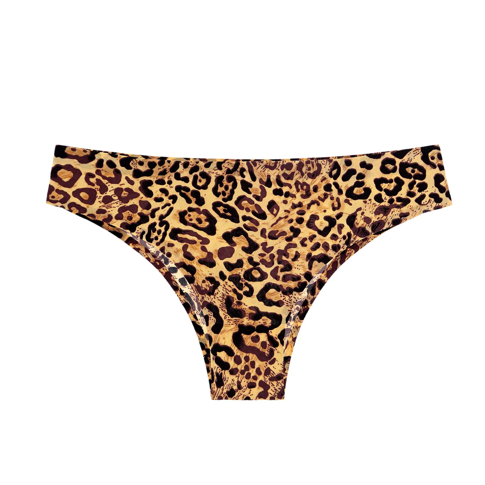 

Women's Panties Seamless Low Waisted Thongs Woman Comfortable Briefs Sexy Underpants For Women Leopard Print Lingerie 1pc Briefs