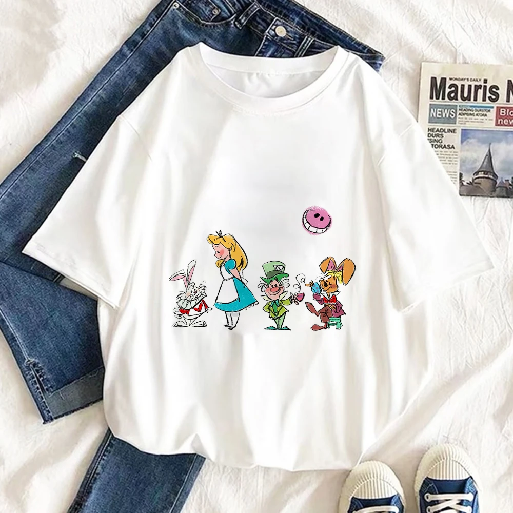 Женская футболка с рисунком Алиса в стране чудес | одежда