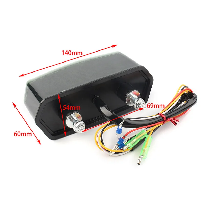

Motorcycle Scooter Light Tail Rear Brake Waterproof Double Flash Warning Light