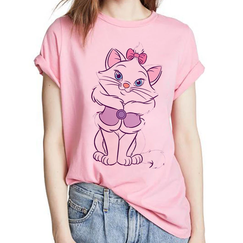 Женская одежда в Корейском стиле коллекция 2020 года летняя с принтом кота Kawaii
