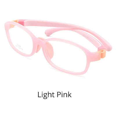 Light Pink Ralferty безопасные силиконовые очки, детские модные спортивные очки для мальчиков и девочек, для близорукости, по рецепту, без диоптрий, очки K19006 - Цвет оправы: Light Pink