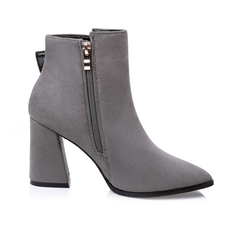 2019 г. женские ботильоны из флока осенние ботинки для стриптиза на высоком каблуке