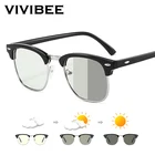 Очки унисекс фотохромные, Полуободковые, с защитой от синего света, в стиле ретро