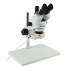 Тринокулярный стереомикроскоп с непрерывным увеличением 7X-45X с адаптером для камеры с 56 светодиодный светильник WF10X20