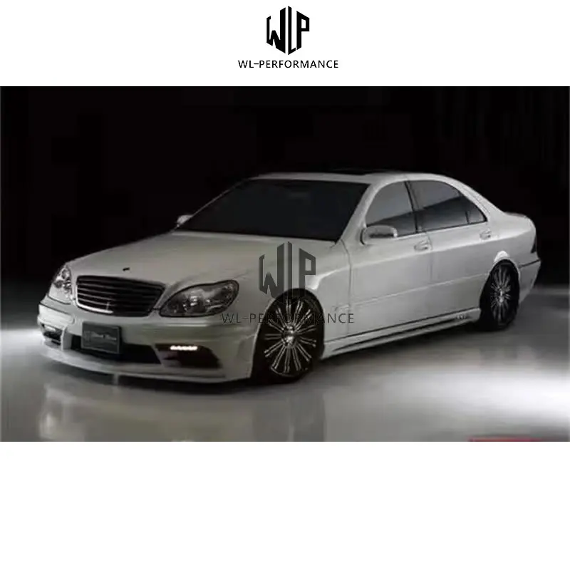 W220 S320 S350 Frp Неокрашенный Комплект кузова автомобиля передний задний бампер