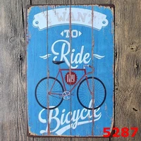 bicycle 2030cm garage vintage tin signs retro metal sign antique imitation iron plate painting decor the wall of garage bar