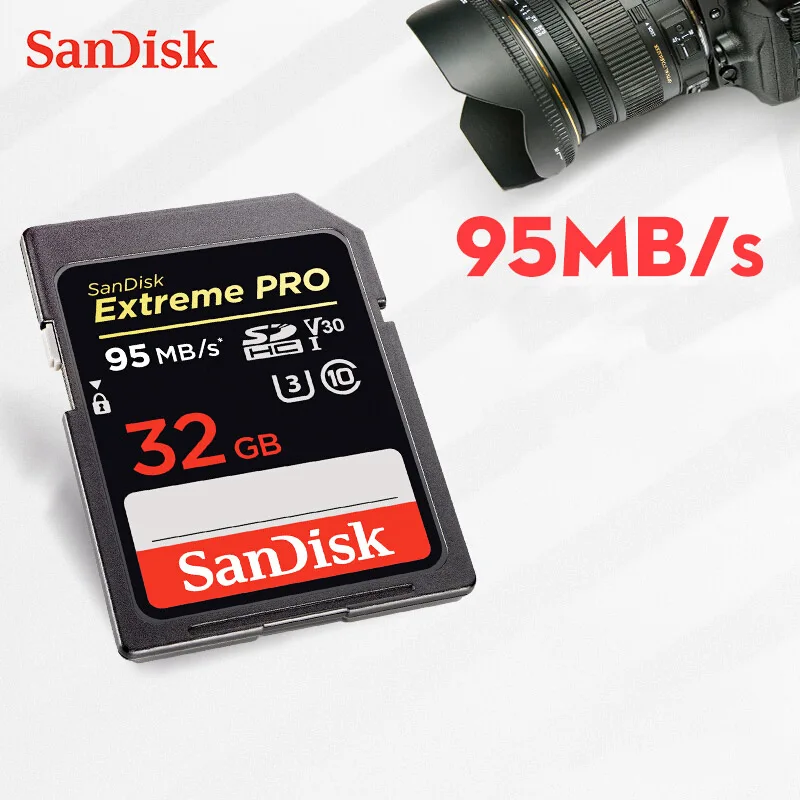 Карта памяти SanDisk Extreme Pro/Ultra U3/U1 100% ГБ 32 128 64 16 флеш-накопители карты SD SDXC SDH 256