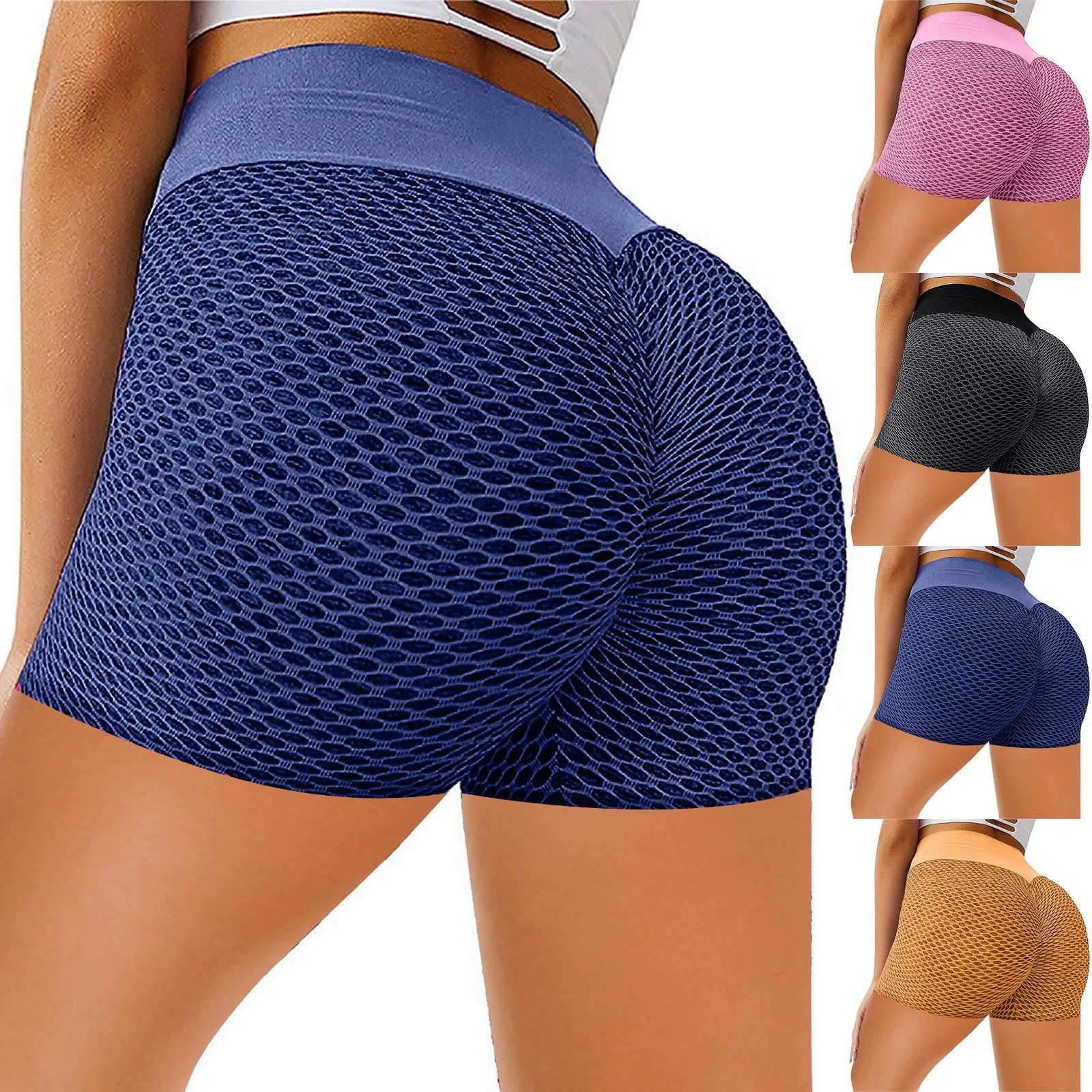 

High Waist Comfortablewomen's Casual Tight-fitting Skinny Buttocks Lifting Fitness Sports Yoga Shortsfree ShippingStretch