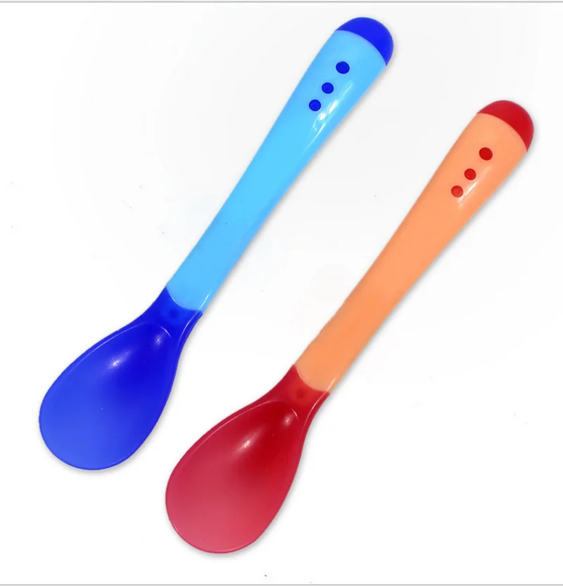 1 шт. Детская Ложка силиконовая безопасность Температура зондирования