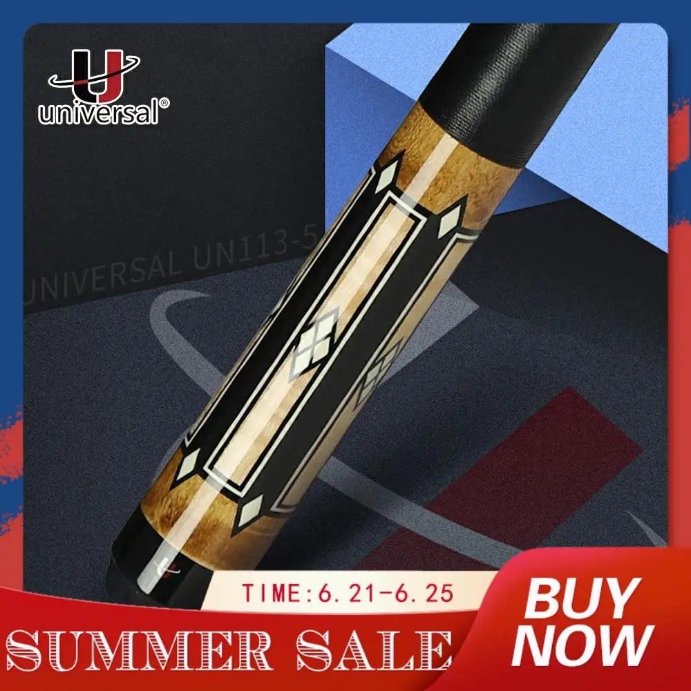 

2019 Universal Billiard UN113-5 Pool Cue 12.9mm Tiger Tip 148cm Length Technology Maple Shaft Professional Billiard China