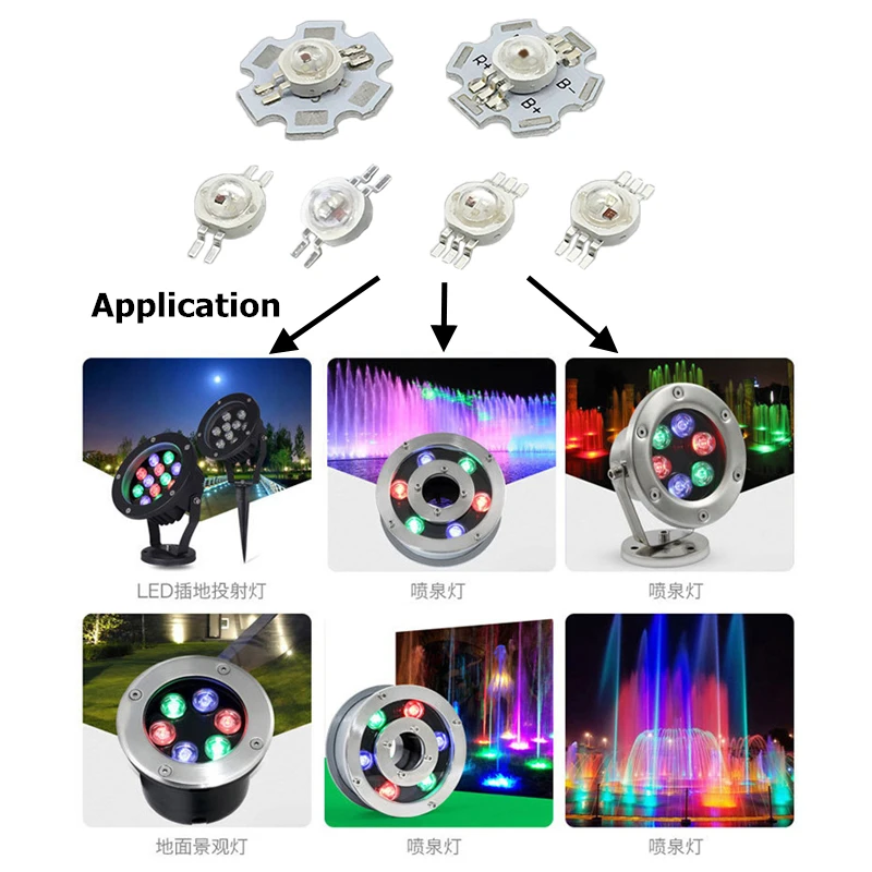 5 шт.-20 шт. 1 Вт 3W светодиодный RGB высокой мощности светодиодный лампочка 4pin 6pin 30mil 45mil красный зеленый синий чип сценическая лампа чипы отличное качество