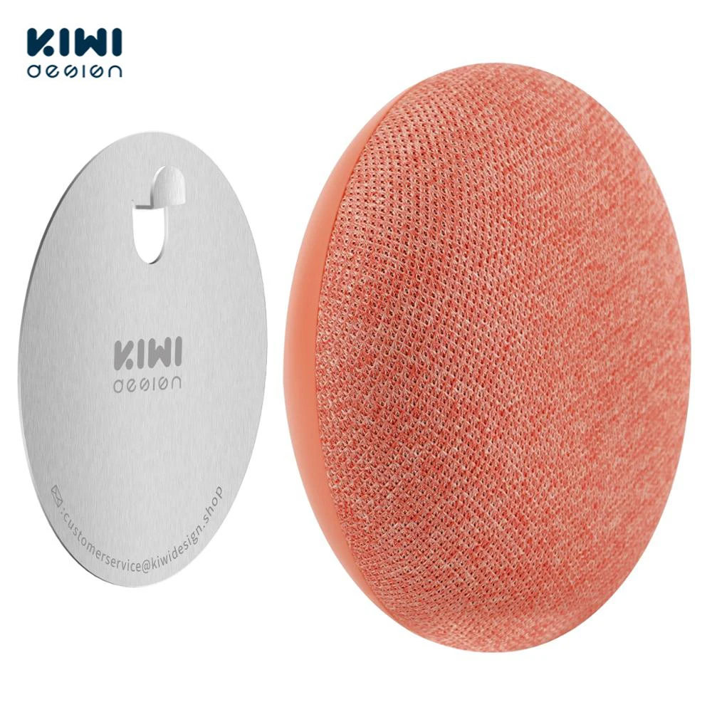 

KIWI design Adhesive Metal Hook For Google Nest Mini (2nd gen) Screwless Wall Mount Google Nest Mini Sliver Sticker Hook