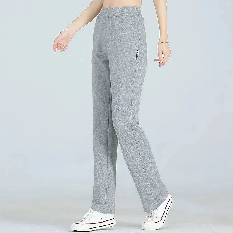 

Pants Women High Waist Autumn Was Thin Straight Sports Pants Loose Plus Size Casual Female Trousers Mom Pants Elastic Waist 153
