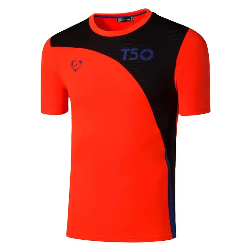 Jeansian Спортивная футболка для бега спортзала фитнеса тренировки футбола короткий