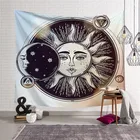 Настенный Гобелен Sun and moon с индийской мандалой, настенное искусство для йоги, абстрактный декор в стиле хиппи, бохо, настенный гобелен, пляжное полотенце