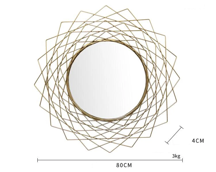Большое настенные декоративные для зеркала Железное Зеркало украшение дома