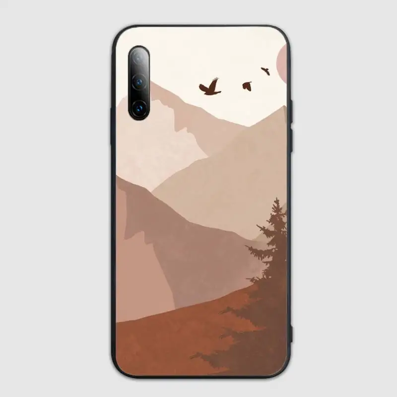 

3D Emboss Mountain Phone Case For Samsung S Note20 10 2020 S5 21 30 ultra plus A81 Cover Fundas Coque