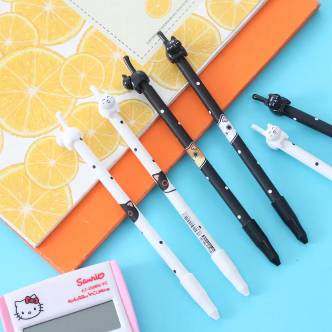 Гелевые ручки в виде котика и ракушки для рукоделия офисные школьные