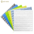 Самоклеящиеся водонепроницаемые обои с имитацией кирпича под телевизор, 3D настенные Стикеры для гостиной, декоративные панели для спальни, 70*77