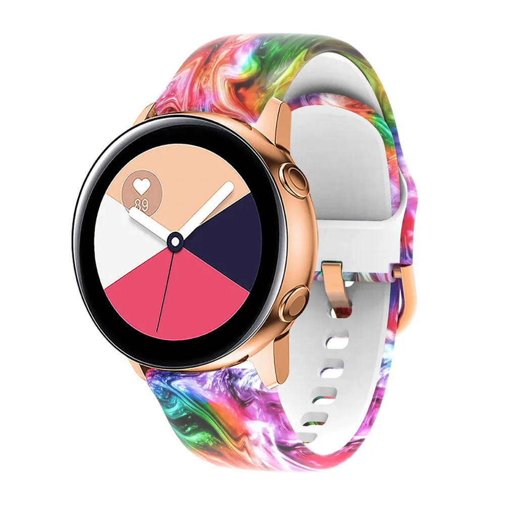 20 мм силиконовый ремешок для samsung Galaxy Active2 40 мм 44 мм Galaxy Watch 42 мм активный 2 Браслет ремешок для gear S2 Amazfit