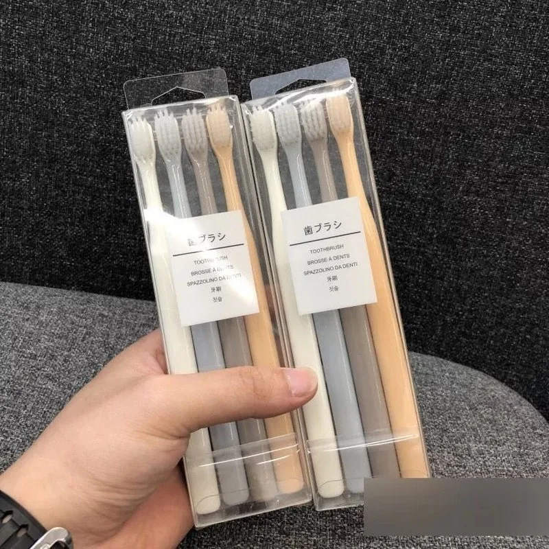 

New Design Solid Color Toothbrush and Washing Cup Bathroom Sets Tooth Brush Soft Bristle Tip Adults Oral Care Toothbrush Cup Set