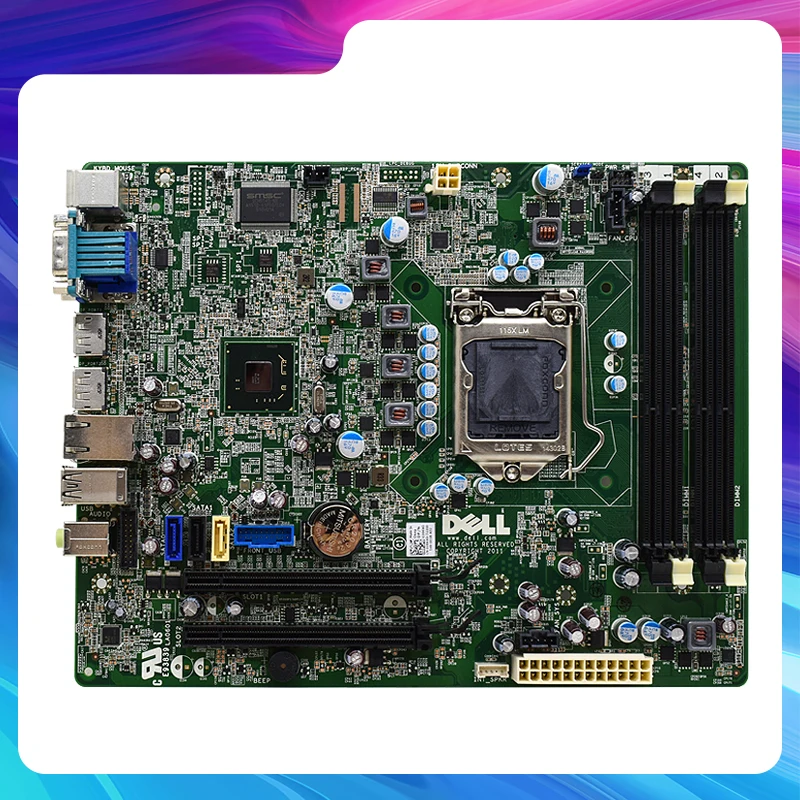 39KXD для DELL 9010 с волокнно-Оптической вилкой LGA 1155 DDR3 материнская плата используется