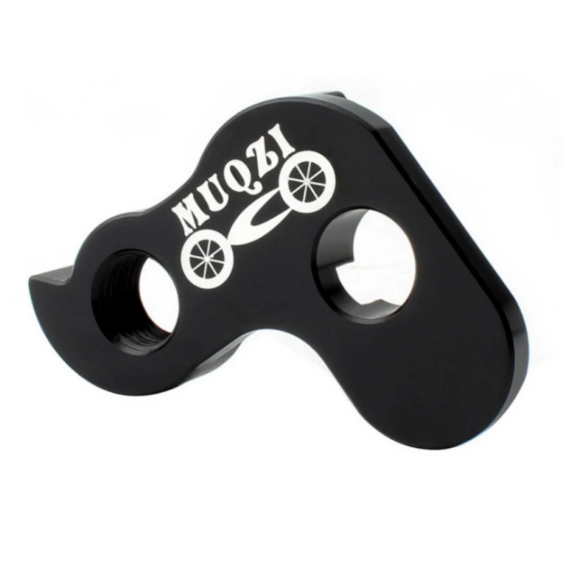 Folding Bicycle Rear Derailleur Modified Tail Hook Hanger Cycling Aluminum Alloy Outside 3 Speed Tail Hook Tough Hange - Цвет: Черный
