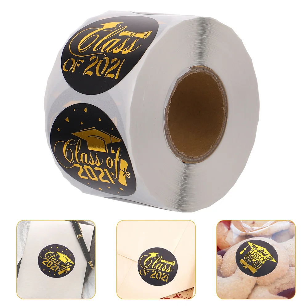 

500pcs Graduation Stickers Party Celebration Gift Stickers Adhesive Label Decor