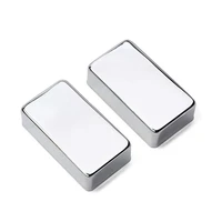 2 pcs enclosed nickel electric guitar pickup covers for humbucker style pickup no hole guitars basses parts accessories gear