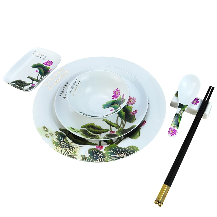 Элегантный золотой мраморный глазурь керамический праздничный набор столовой