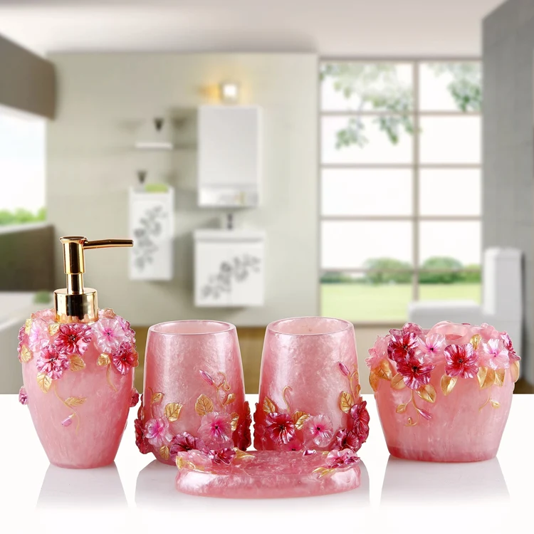 Модные принадлежности для ванной комнаты набор из пяти штук ванночки мытья