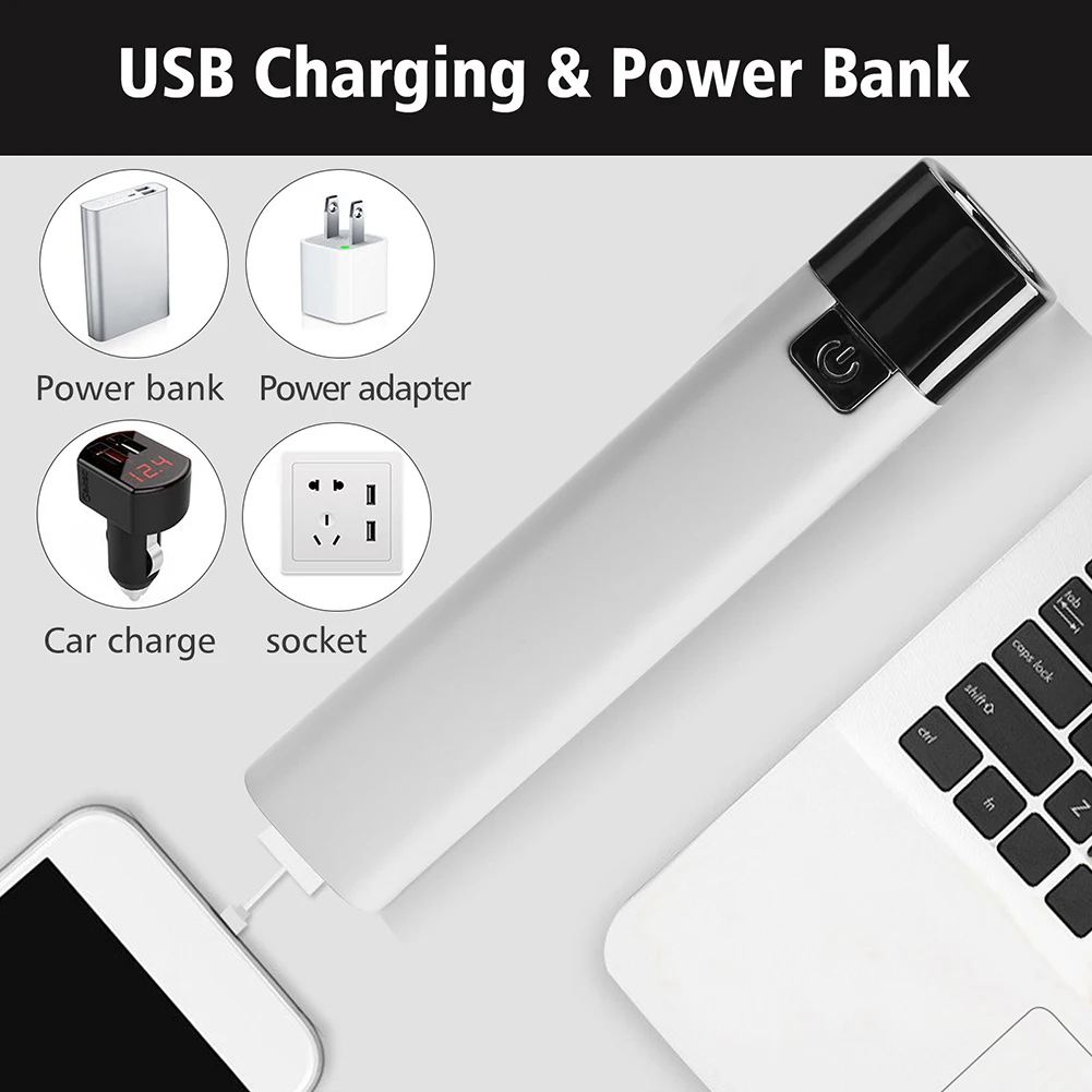 Светодиодный фонарик USB Перезаряжаемый мини внешний аккумулятор с фонариком