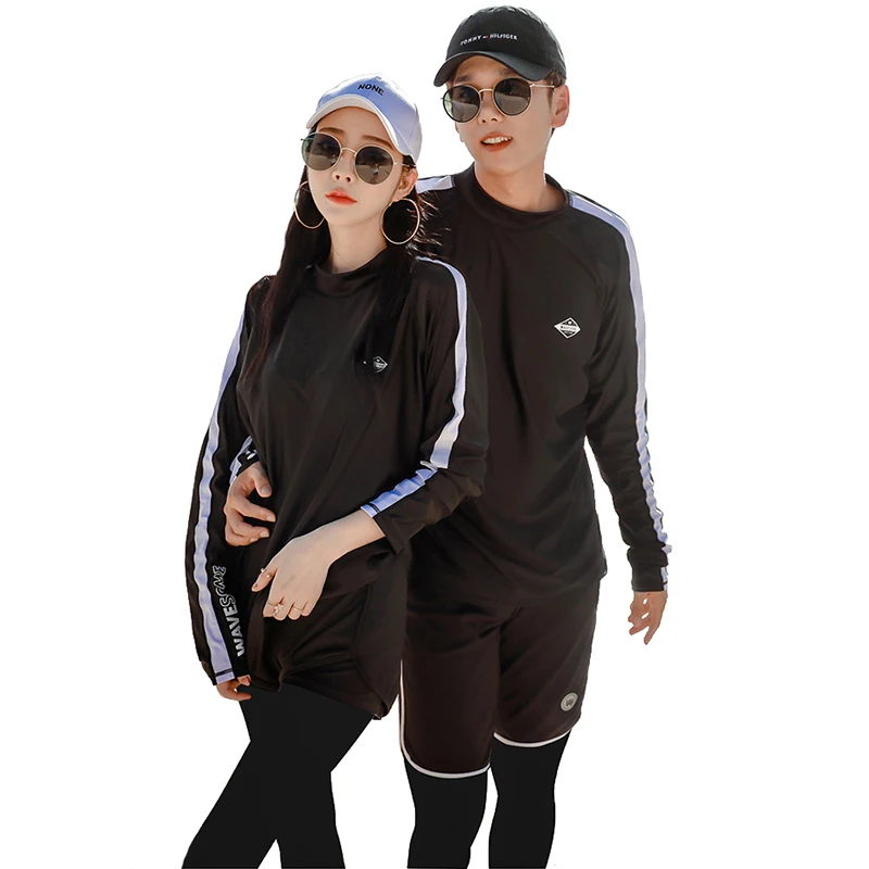 

Diving Suit Men's Long-Sleeved Trousers Sun Protection plus Size Swimwear Couple Swimwear Women's Summer Loose Split Body