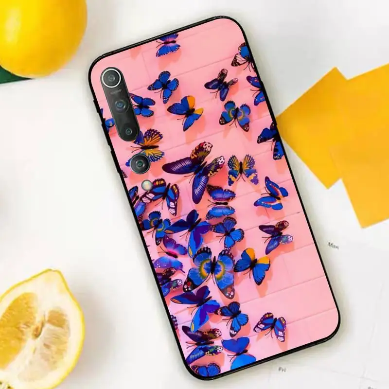 TOPLBPCS красивый голубой монарх прозрачная бабочка пастельный чехол для телефона