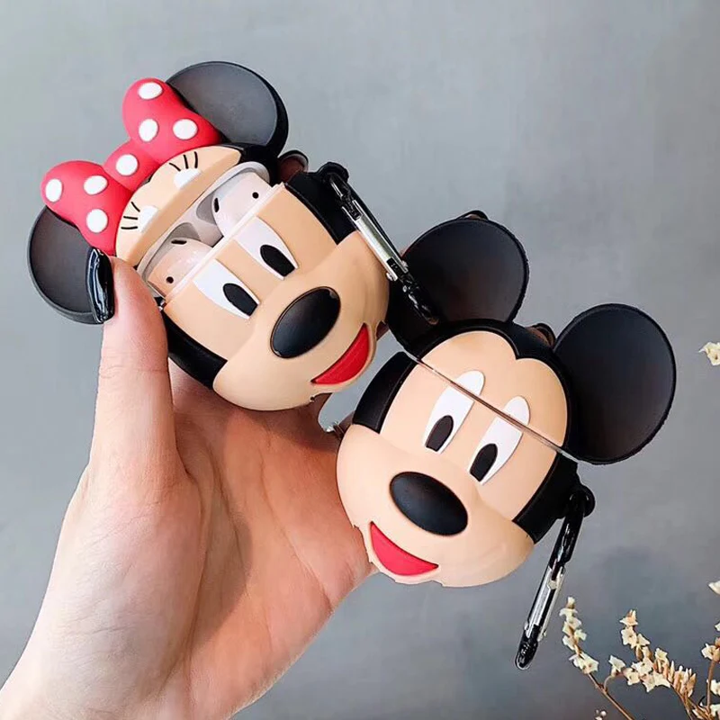 Для AirPods 1 чехол 3D милый мультяшный Дейзи Дональд поросенок Микки Минни беспроводной Чехол для наушников для Apple Airpods 2 Earpods оболочка