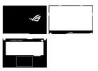 Наклейка для ASUS ROG Strix SCAR G533 G533QSX507A480 R419 F442 A442FX516 FX516P FX516PMPEPR, 3 шт.
