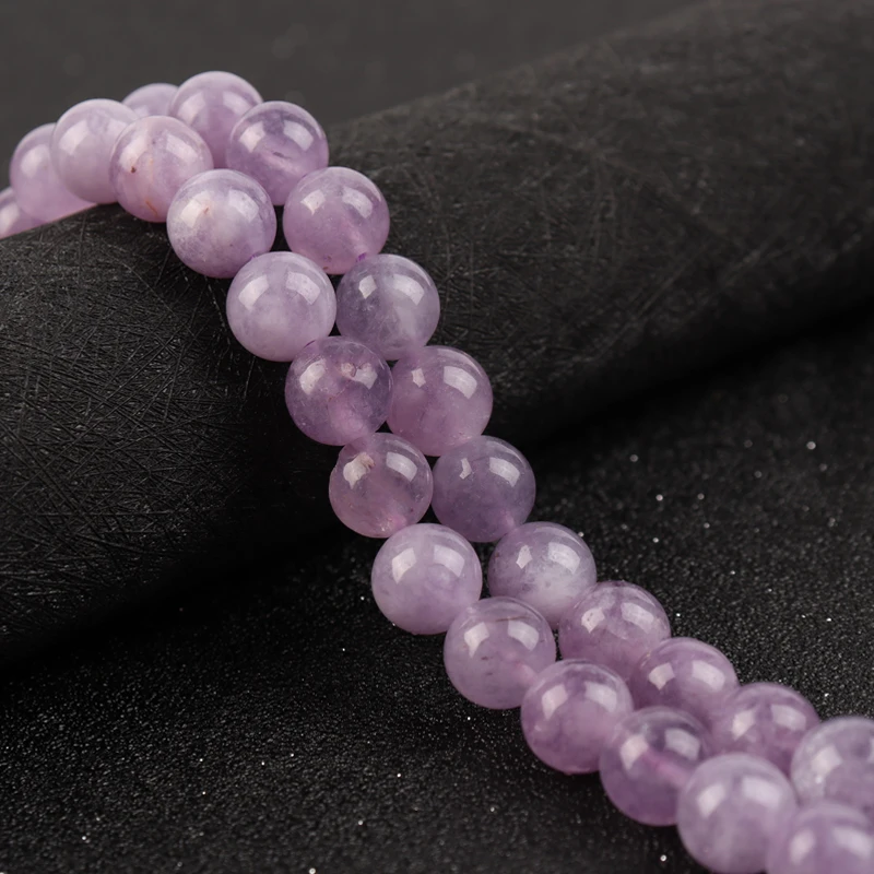 

Round Loose Beads 6/8/10mm Natural Stone Beads Purple jade Stone beads For DIY Making Bracelet Necklace Jewelry Beadtales