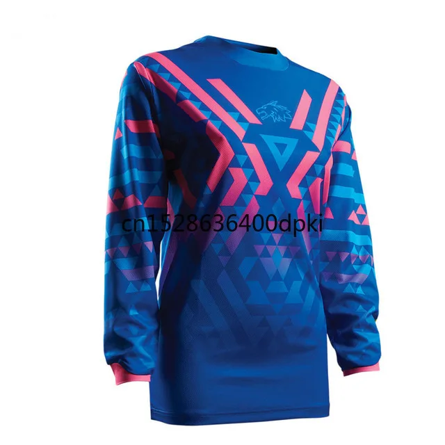 Мужская брендовая новая футболка для езды на велосипеде и мотокроссе синяя