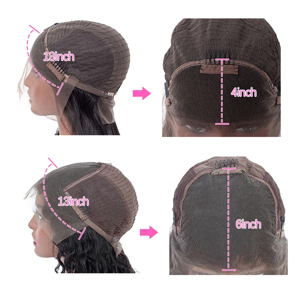 Волнистые кружевные передние человеческие волосы парики с детскими волосами 150%