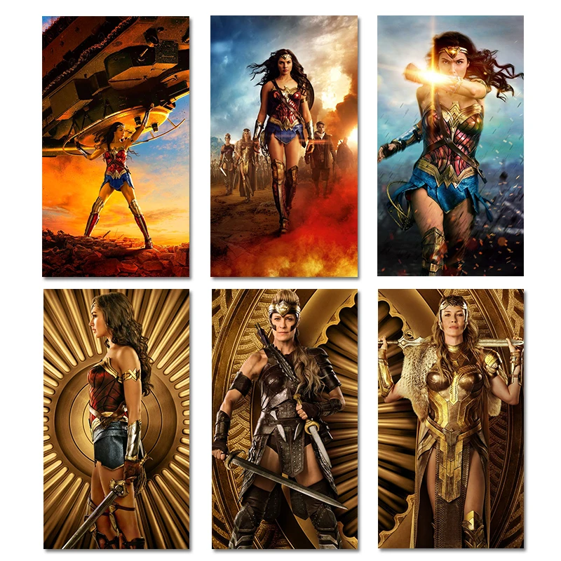 

Justice League Movie Poster Wonder Woman Wall Decoration Canvas Print Painting Cuadros for Bedroom Living Room Home Decor Mural