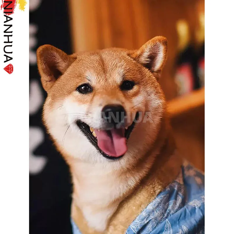

Diamond Painting 5D DIY Animal Shiba Inu Square Round Embroidery Hand Mosaic Kit Photo Mural Decoration