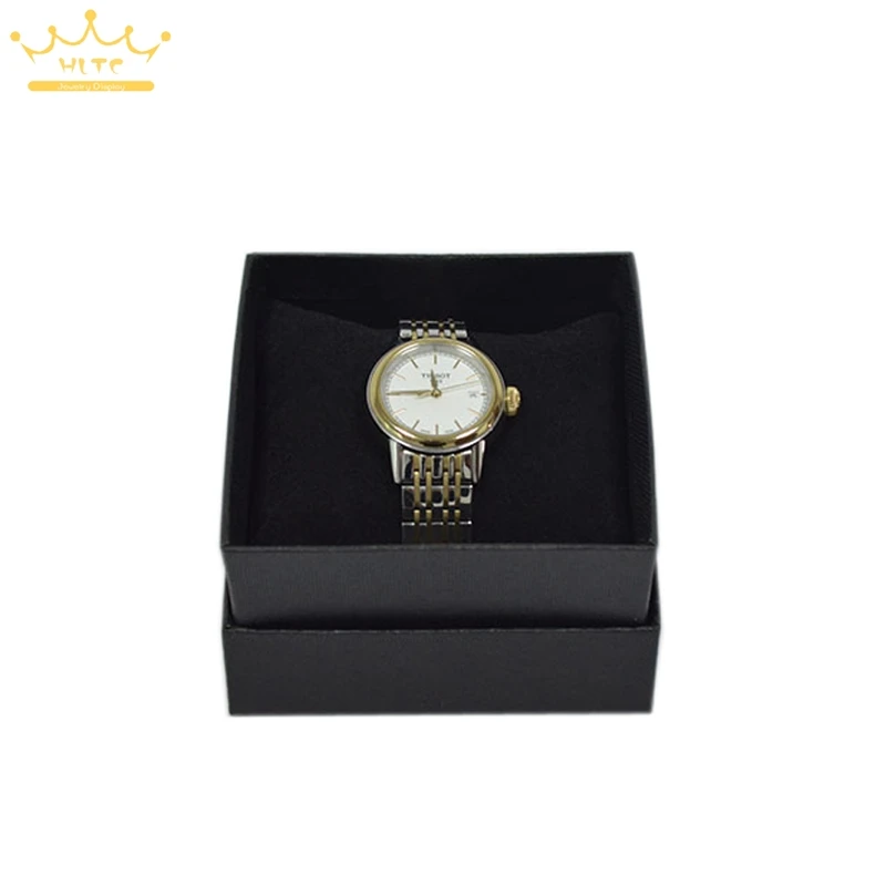 Бесплатная доставка 30 шт./лот черная коробка для наручных часов с подушкой