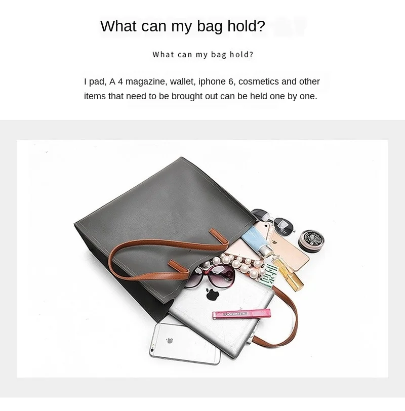 

Autumn And Winter Simplicity Casual Lady bags fashion All-match High capacity Shopping Bag composite bag Tote