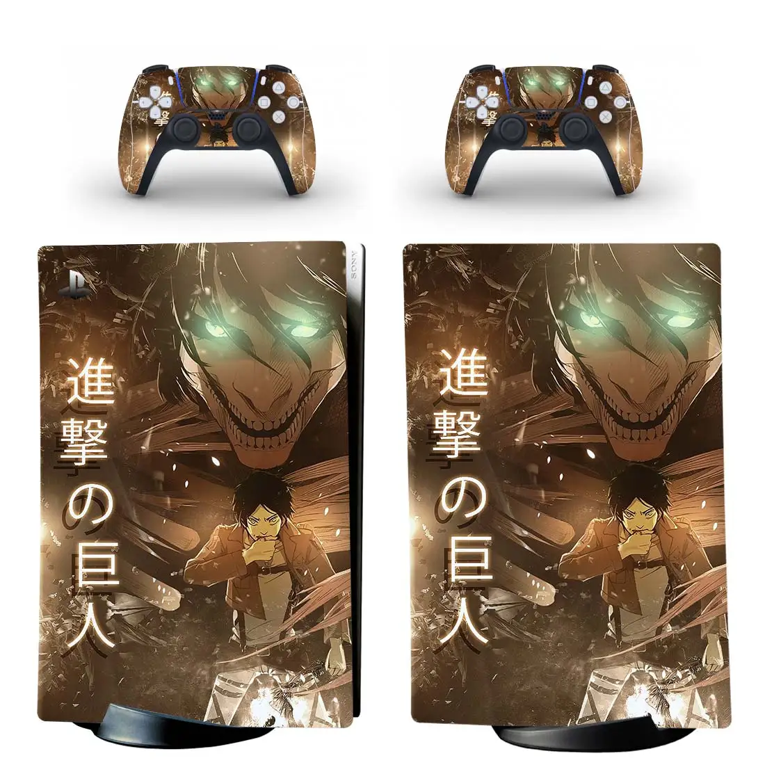Наклейка атака на Титанов PS5 Виниловая наклейка для консоли PlayStation 5 и