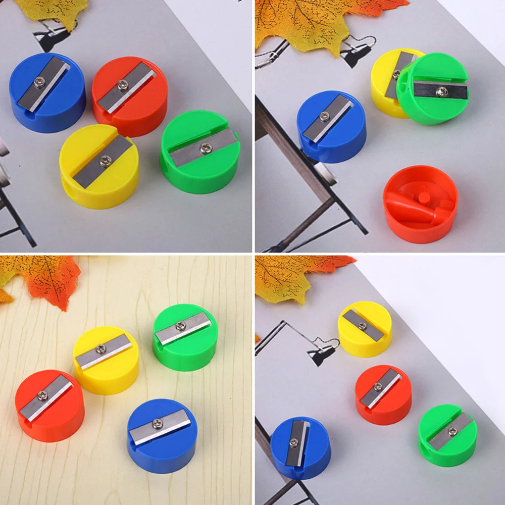 

140PCS Round Design Sharpener Pencil Sharpener Handheld Sharpener Students Stationery Supplies for Kids Children (Random