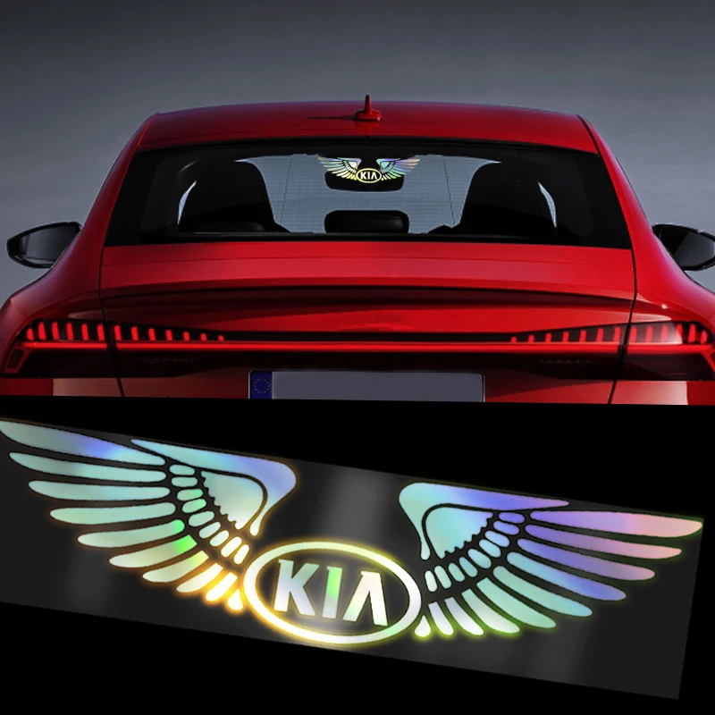 

1pcs Guardian Angel Wings Reflective Car Stickers Decal for KIA Ceed Rio Sportage R K3 K4 K5 K6 Ceed Sorento Cerato Optima 2015